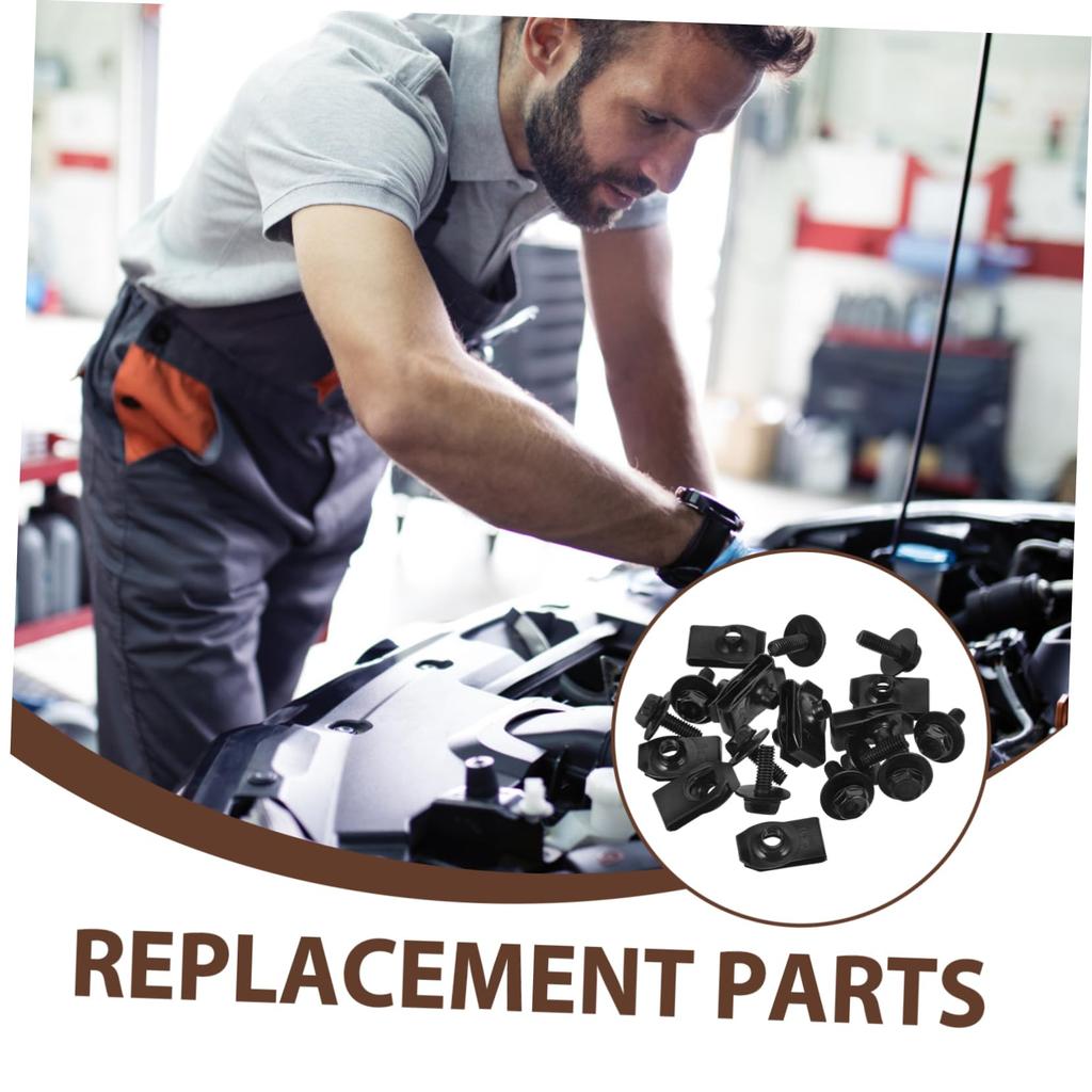 MOLUCKFU 20pcs Car Screw Fastener Hardware U Clip Clip Nut Body Panel Clip Nut