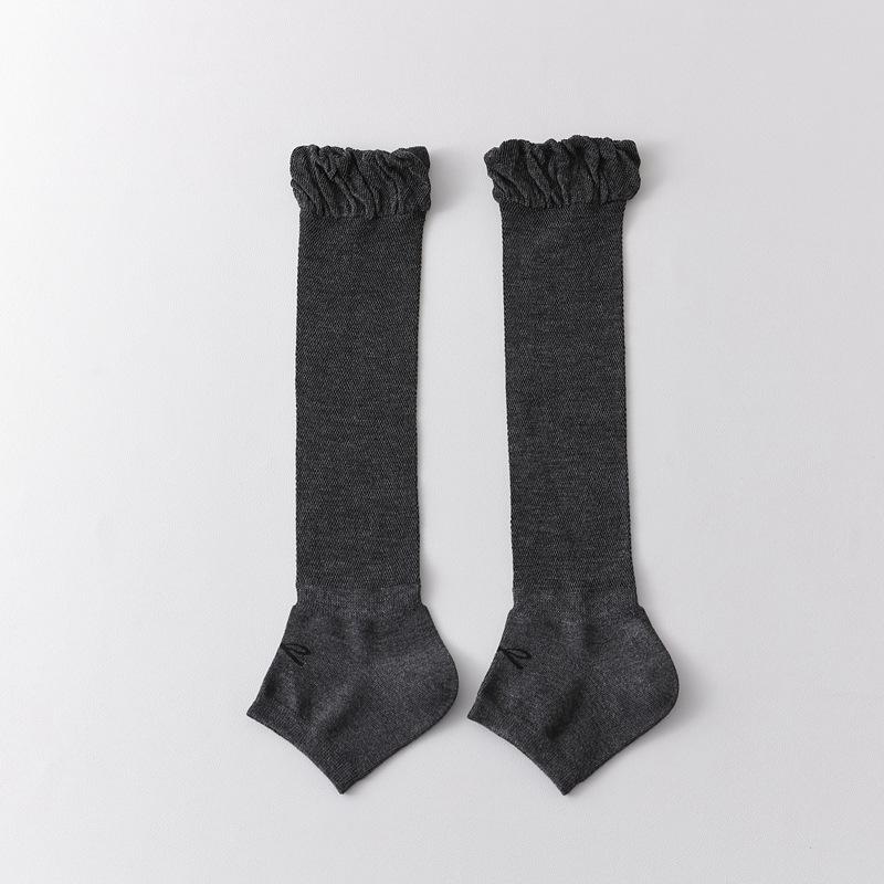 

10Pair Stockings Cover Bow Simple Style Versatile Knee Calf Socks Women S Summer Thin Leg Cover One size fits all темно-серого