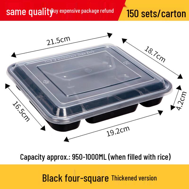 

Disposable 4-Compartment Meal Prep Containers