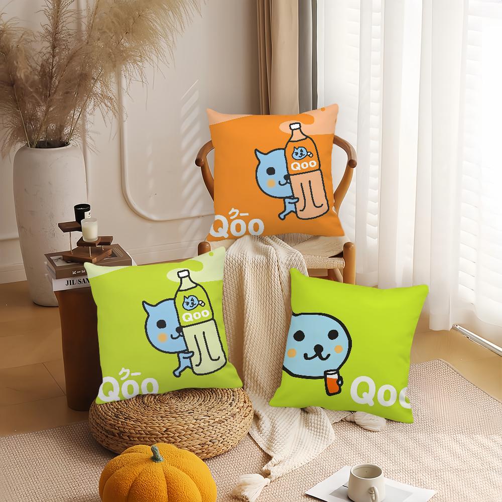 Cartoon Cute Q-Qoo-O Pillow Case Applicable Space For Guest Rooms Interiors Cars Office House Decoration