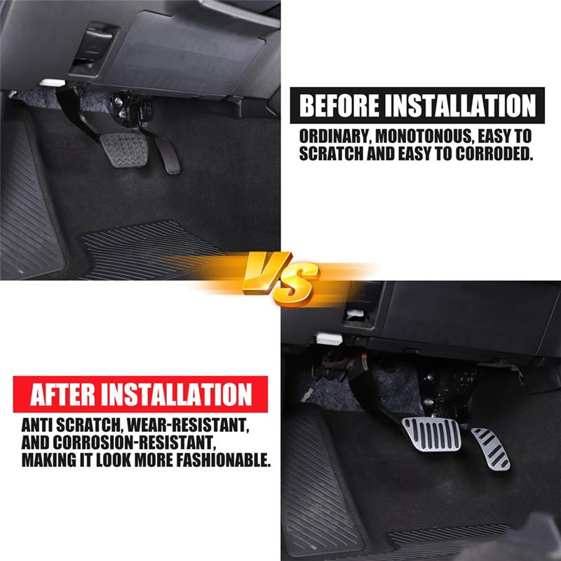 ABLZ-Car Brake Pedal Gas Accelerator Pedal Cover For Toyota Land Cruiser 250 Prado LC250 2024 Accessories Stainless Steel