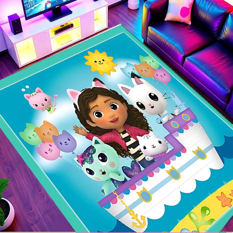 Gabby's Dollhouse Print Rug, Washable Floor Carpet, For Entryway Dorm Laundry Room Office Study, Home Decor Birthday Christmas Gift