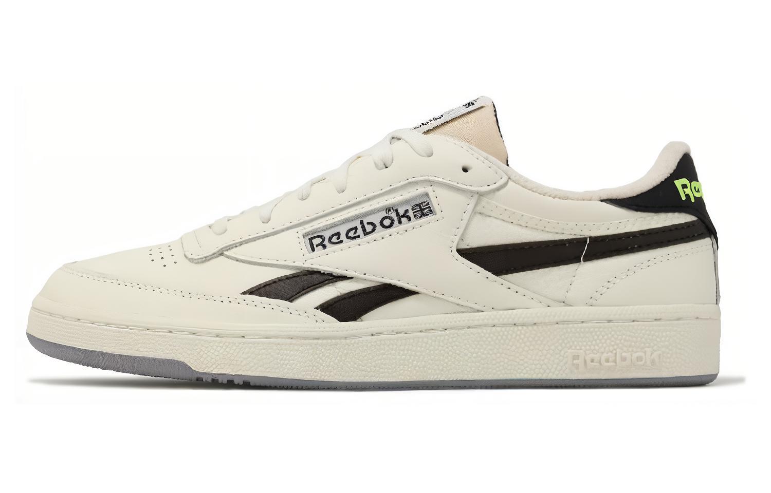 Reebok Club C Revenge Vintage 'Chalk Black Acid Yellow' 42.5 beige