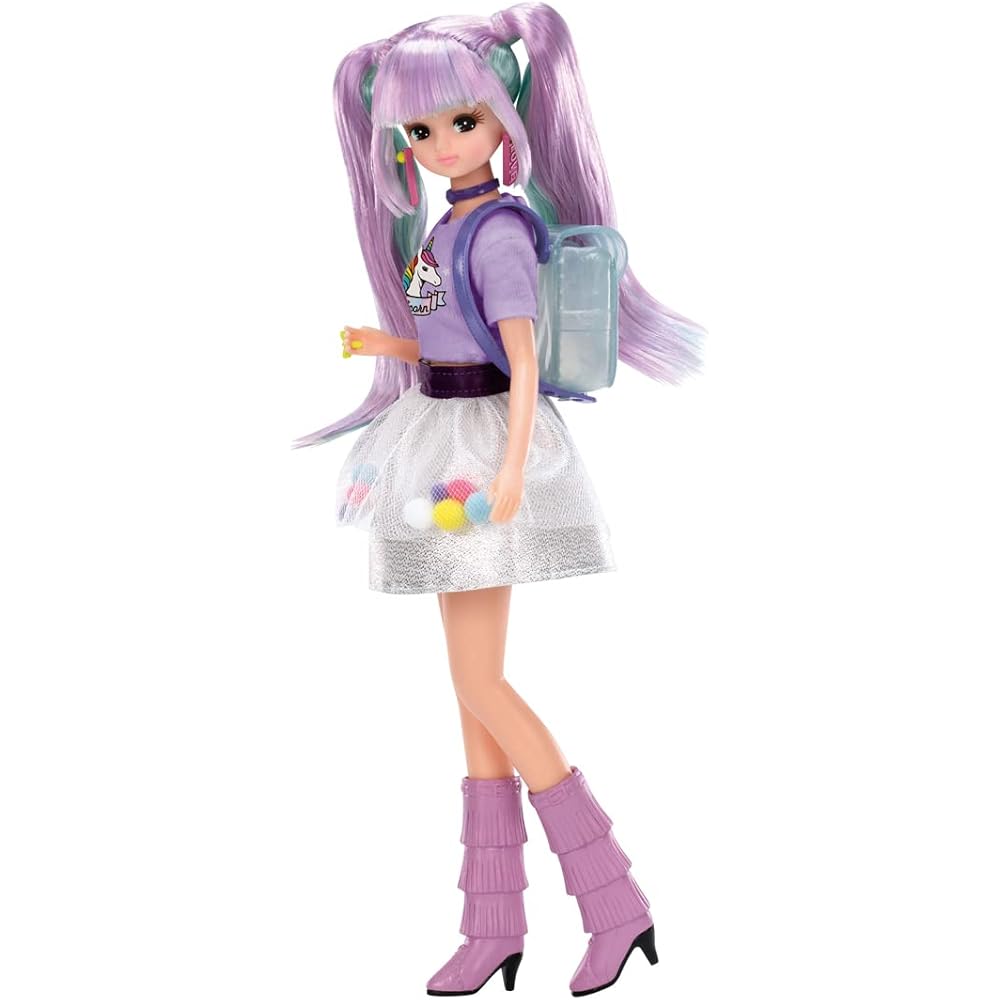 Takara Tomy Licca Unicorn Mix Doll Playset with Dress-Up Accessories for Ages 3 and Up