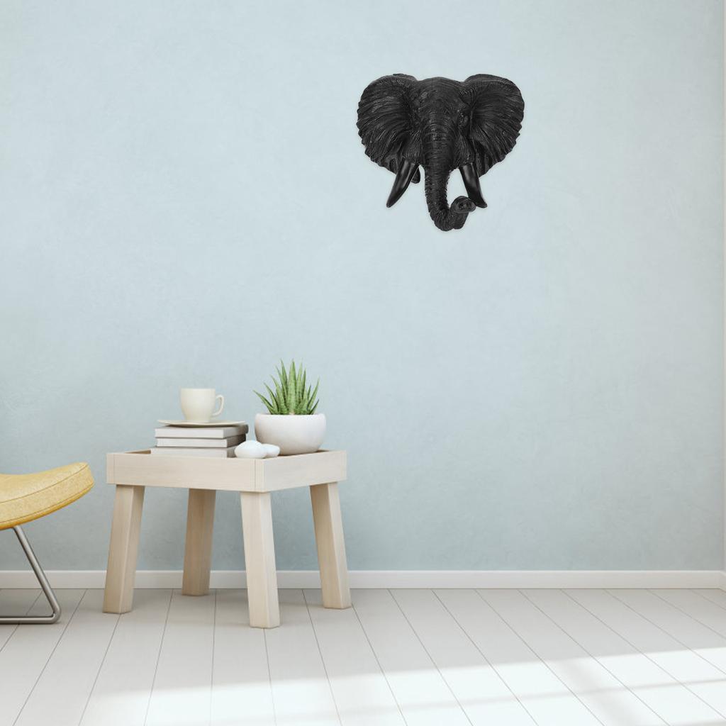 Animal Head Wall Art Decoration Resin Realistic Wolf Head Wall Hanging Home Ornament for Bedroom Living Room Garden