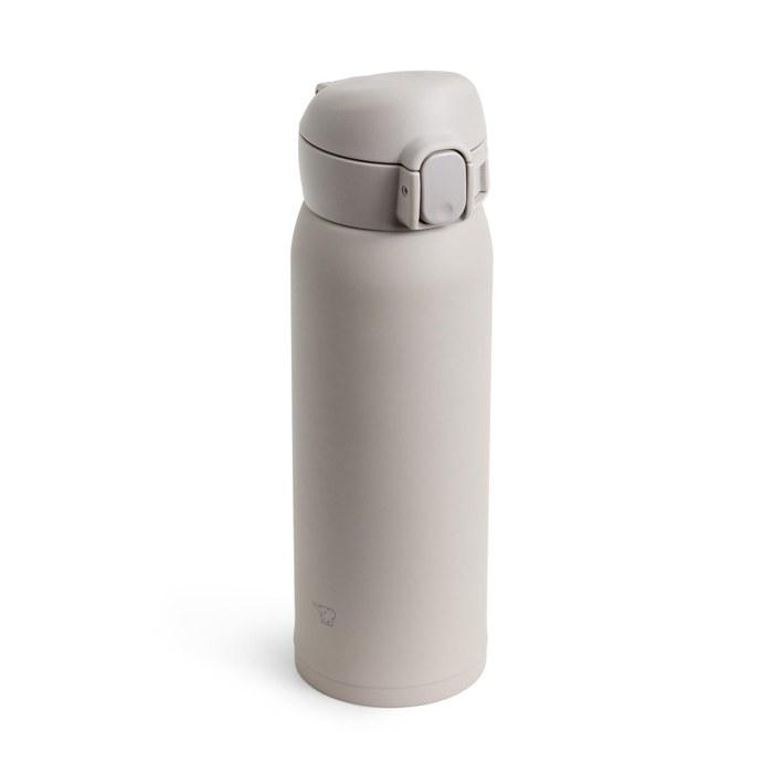 Zojirushi Water Bottle 480ml Seamless Lid Washable 3-Piece Lightweight & Compact Cold/Hot One-Touch Mug Gray SM-WS48-HM 480 Ml