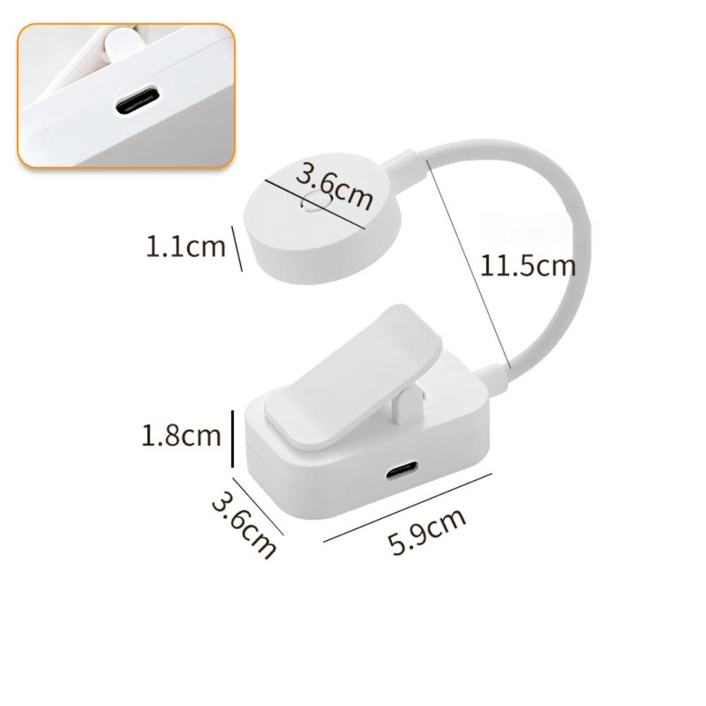 3 Colors Adjustable Reading Light Eye Protection Battery-Powered/USB Charging Book Light Portable Mini Book Night Light Travel