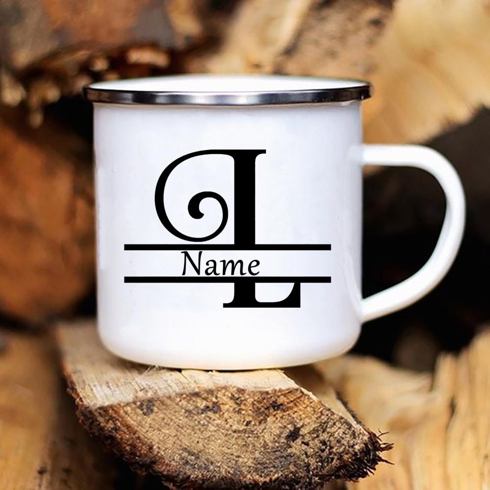 Personalisierte Tasse Initial mit Name Tasse Benutzerdefinierte Tee-Kaffee-Tassen Junggesellinnenabschied Team Trauzeuge Tassen Hochzeitsgeschenke für Trauzeugen