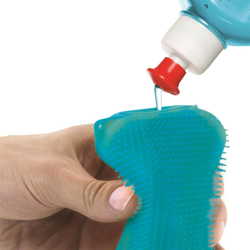 Scraper With Sponge Silicone Blue Detergent Tank