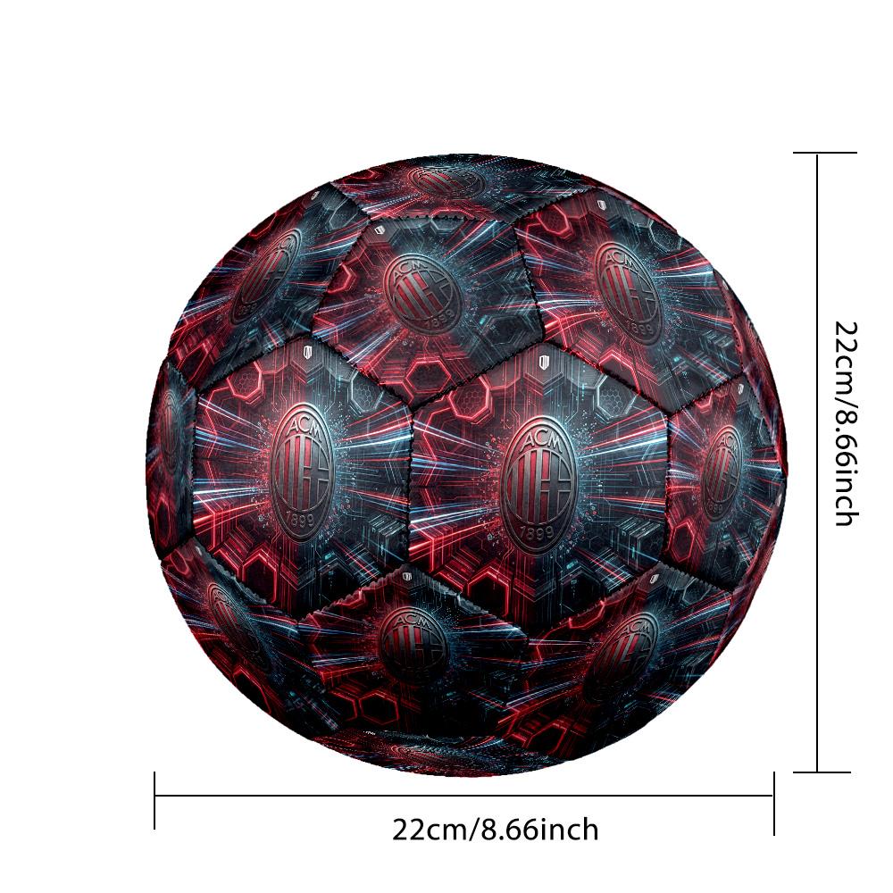 Pallone da calcio Tema AC Milan Taglia 5 Pallone da calcio Tocco Morbido Pallone da calcio per Allenamento Professionale per Sport all'Aperto