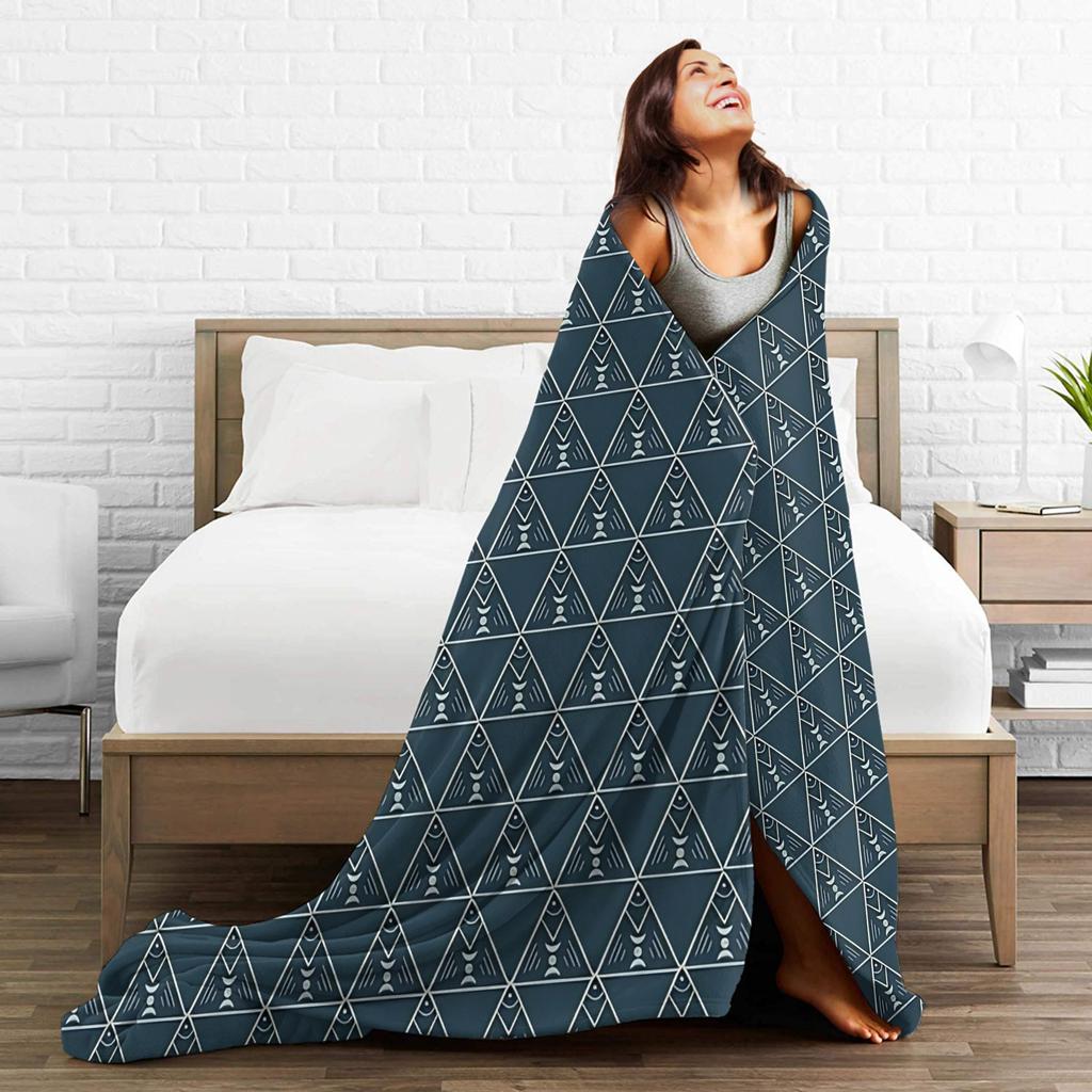 Bohemian pattern Flannel Blanket Winter Super Warm Throw Blanket for Students Bedroom Novelty Bedspread Sofa Bed Cover