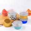 10 Pcs 50Ml Temperature Resistance Reusable Aluminum Foil Baking Cups With Lid Small Pudding Tart Tins Pastry Baking Tools Set