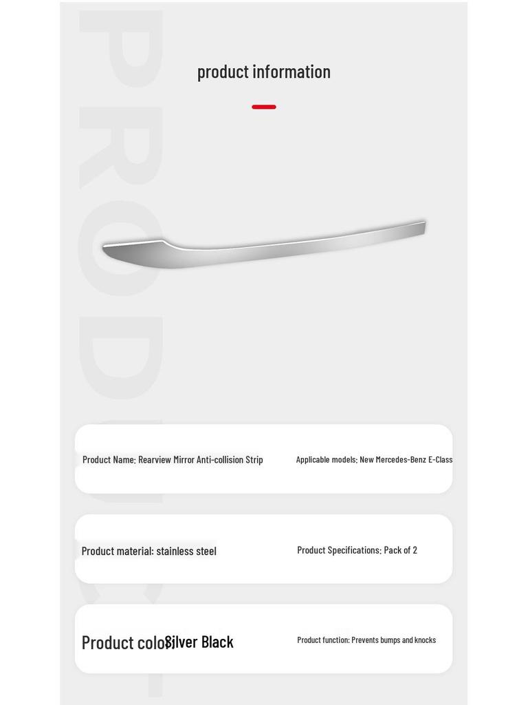 Anti-Collision Rearview Mirror Strips for Mercedes-Benz E-Class, E300L, GLC, C260L