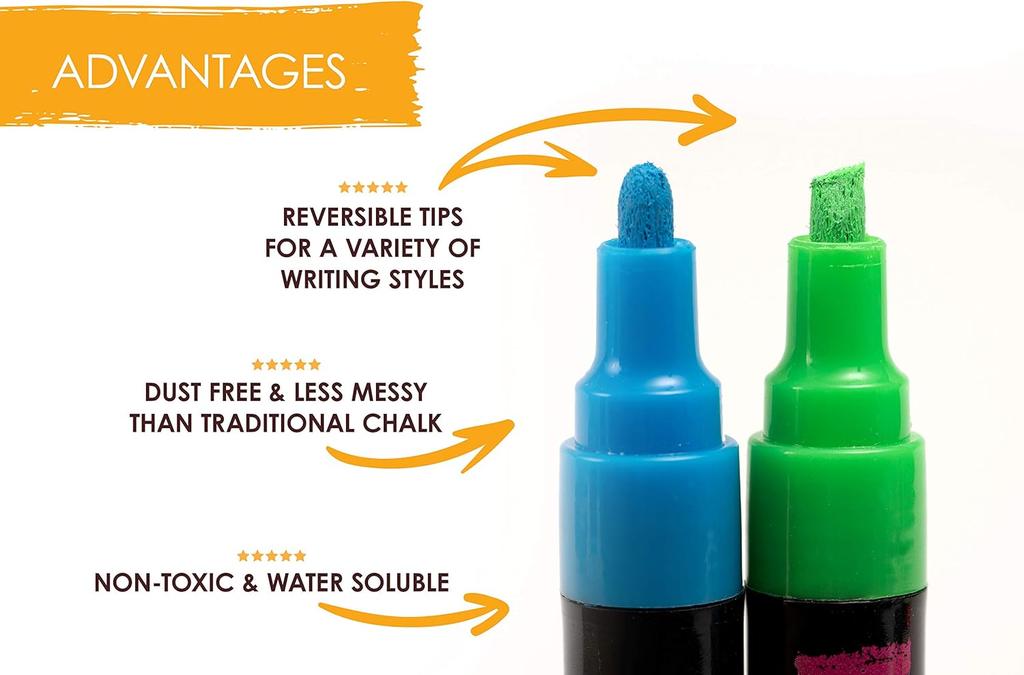 1PACK erasable liquid chalk 8-color glass blackboard car window writing graffiti dust-free liquid chalk