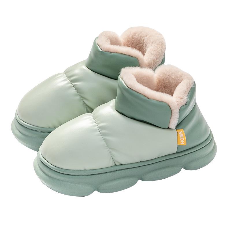 Women's Winter High-Top Cotton Slippers: Thickened, Velvet-Lined, Thick Sole, Heeled, Warm Outdoor Snow Boots