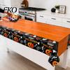 Spooky Tablecloth Happy Halloween Disposable Tablecloth, Pumpkin Ghost Skeleton Waterproof Table Cover for Kitchen Dining Room, Party Supplies