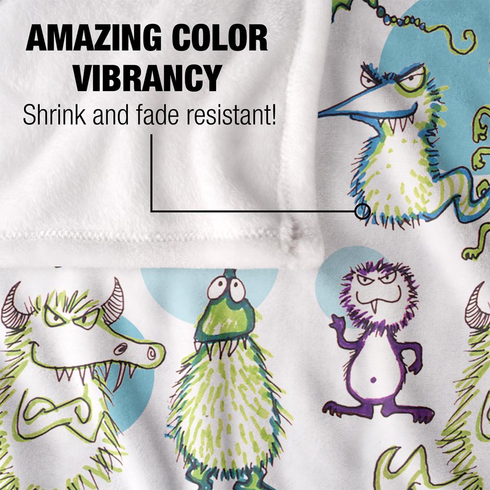 Jim Henson Signature Collection Silky Monster Doodles Supersoft Blanket