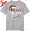Merry Christmas Red Santa Hat Reindeer Xmas Matching Family Tshirt Crewneck For Unisex High Quality Cotton Tops Tee Shirt Shor