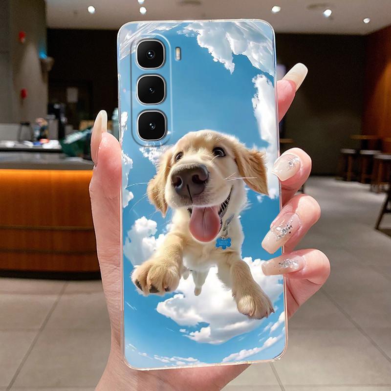 For Infinix Hot 60 Pro Plus 60i Cute Cartoon Luxury Dragon Cool Boys Girls Phone Cover Transparent Clear Soft Silicone TPU Case