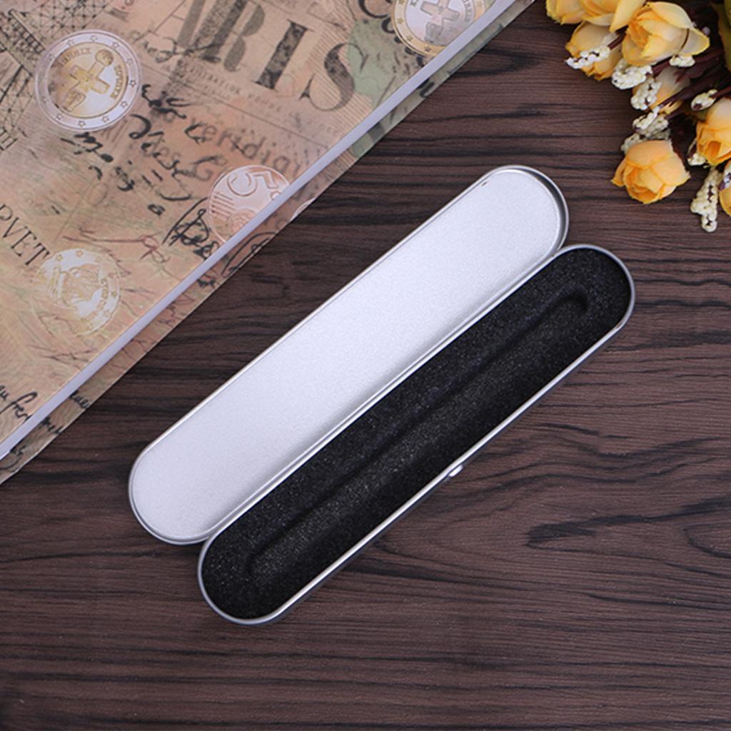 Silverplåtsblyertspenna för etui pennförvaringslåda skrivbordsorganisatör skola kontor U