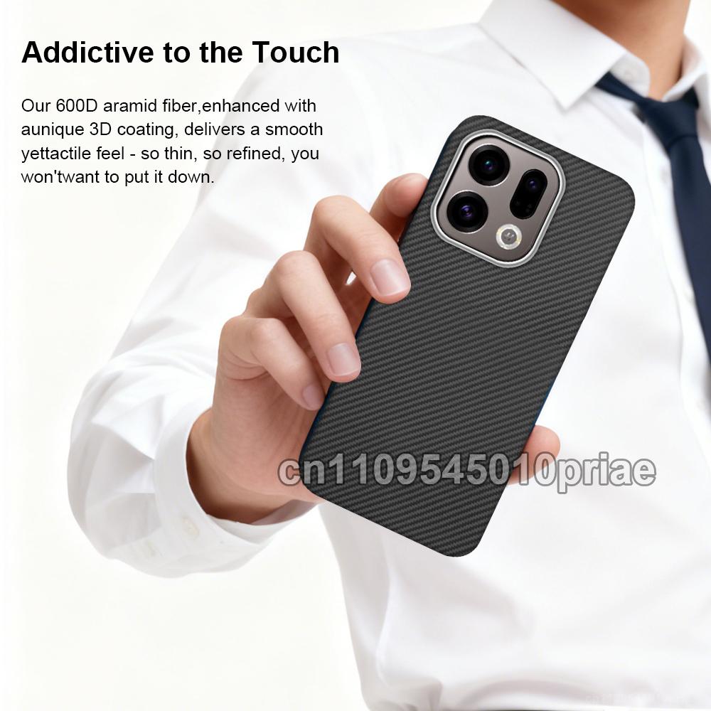 For Oppo Find X9 Pro/x9 Carbon Case 600d Kevlar Fiber Aramid Fiber Fabric Ultra Thin Hard Cover Magnetic Balck Slim Light Red