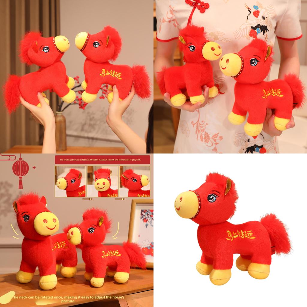 Chinese Zodiac Pony Plush Toy With Pp Cotton Fill For Chinese New Year Gift