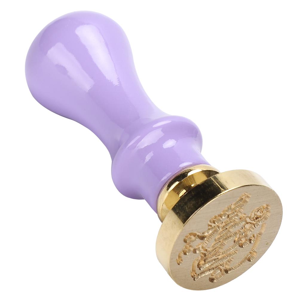 Mini Wax Seal Handle Vintage Envelope Invitation Card Sealed Stamp Handicrafts SupplyPurple Handle