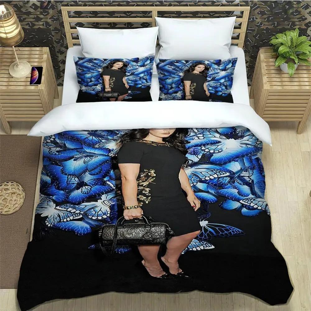 3D Lana Del Rey Bedwäsche-Sets Exquisites Bettwaren-Set Bettbezug Bettdecke Set Bettwäsche-Set Luxuriöses Geburtstagsgeschenk