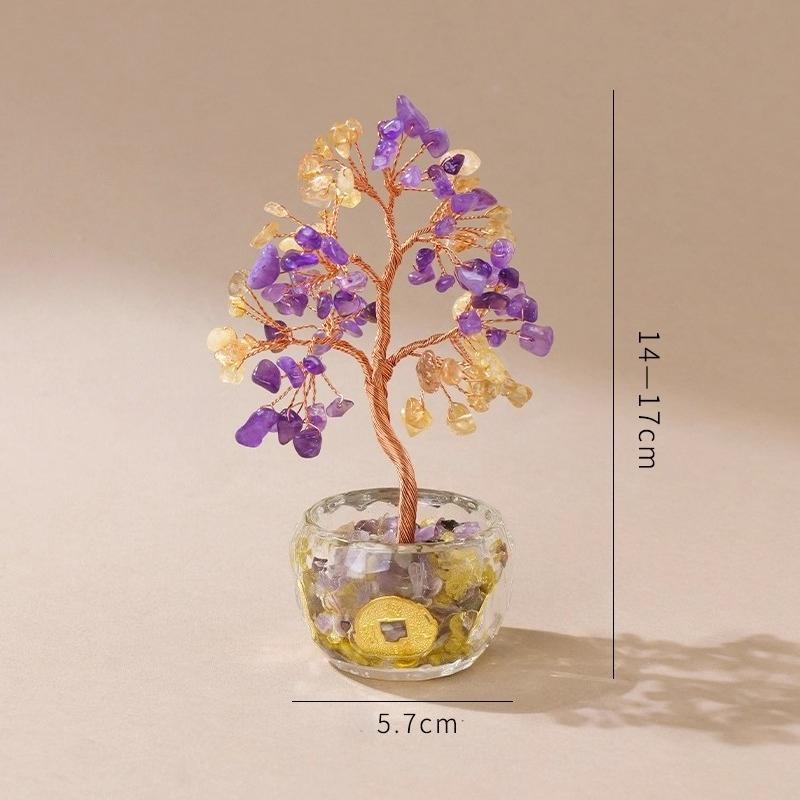 Crystal Tree Healing Crystals Tree of Life for Home Room Desk Decor,Chakra Stones Reiki Gemstones Trees for Positive Energy Good Luck Spiritual Gifts