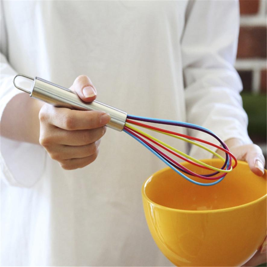 

Нержавеющая сталь Ручка Whisk Силиконовый Ручной Whisk Яйцо Whisk Крем Whisk