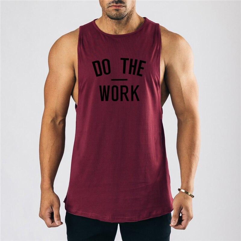 Muscleguys Summer Breathable Wide Shoulder Casual T-shirts Men's Sports Running Fitness Crew Neck Tank Tops