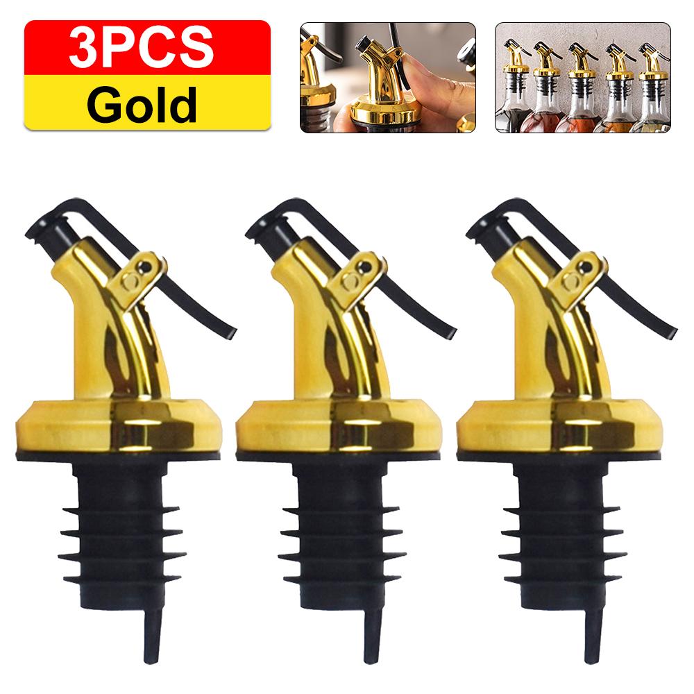 1-5PCS Kitchen Oiler Olive Oil Dispenser Pourer Whisky Liquor Oil Wine Bottle Pourer Cap Spout Stopper Mouth Dispenser Gadgets