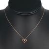 STAR JEWELRY Heart Necklace 1P Diamond K10 Pink Gold/diamond Heart 1.9g Women Used