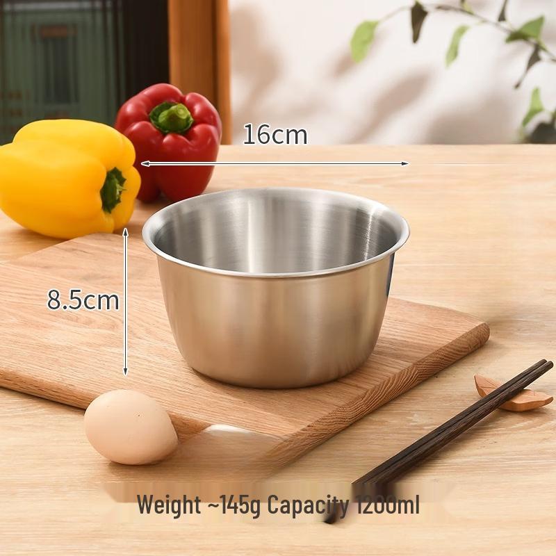 

ZISIZ 16CM Stainless Steel Mixing & Salad Bowl Set