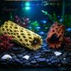 Crystal Shrimp Hiding Spot Aquarium Cave, Artificial Tree Trunk Hide, Fish Tank Easy Clean Decor Hideout, Realistic Cave for Betta And Resting