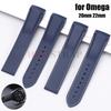 20mm 22mm Rubber Silicone Watchband for Omega Seamaster 300 Speedmaster for Seiko SKX Waterproof Watchband Watch Strap Men Women