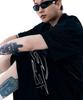 THERANK Side Symbol Tubular Pants [Black]