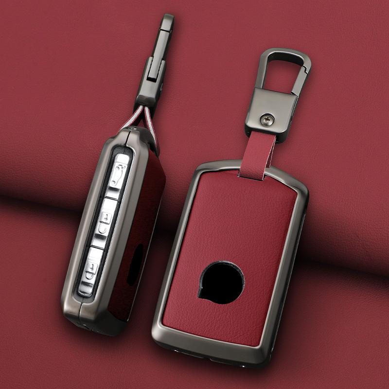 Zinc Alloy Leather Car Key Fob Case For Volvo Xc40 S60 Xc60 C40 S90 Xc90 V60 V90 T6 T8 Key Case Car Key Fob Case
