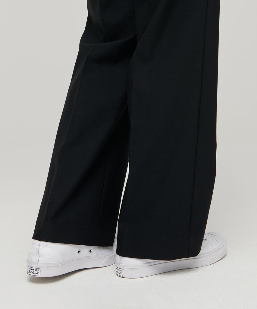 MUSINSA STANDARD WOMAN Women'S Wide Hidden Banding Slacks [Black]