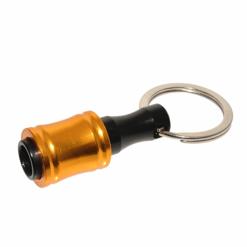 6-Piece Colorful Keychain Set: Extension Rods and Mountaineering Buckle with 1/4" Hex Drill Bit Storage Extension Rod