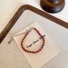 Retro Exquisite Red Blue Contrast Colorful Beaded Necklace For Women Girls Light Luxury Bracelet Jewelry Accessories Gifts
