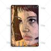 MISES Lon Klassischer Film Metallposter Killer Leon Kneipe Metallblechschild Wandplatte Haus Garten Metallschild Wand Industrielle Dekoration