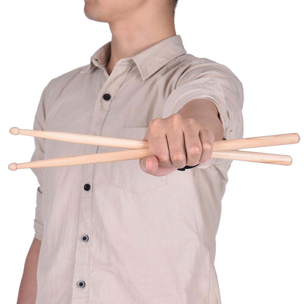 ammoon 12 Pairs of 5A Wooden sticks Sticks Fraxinus Mandshurica Wood Set Accessories