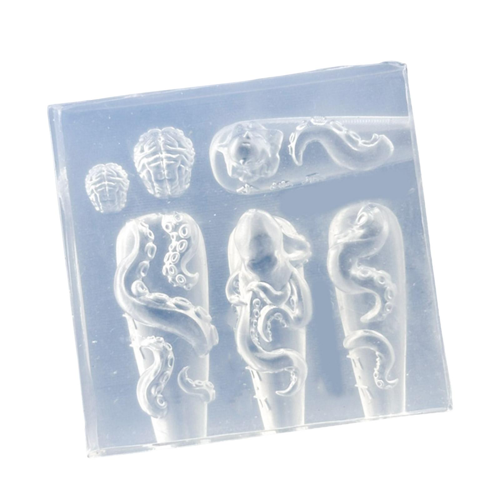 

Portable Silicone Manicure Mold With Detachable Octopus Shaped Nail Art Making Mould For Travel and Home Use 1