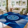 Napoli FC Design Crystal Velvet Rug Soft Decorative Mat for Bedroom Entrance