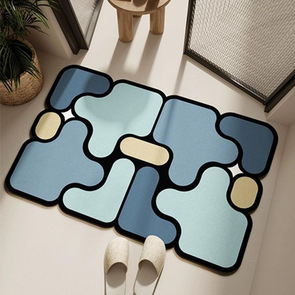 

Absorbent Surface Bathroom Mats Quick Dry Water-absorbent Mats Non-slip Mats Shower Area Style 7