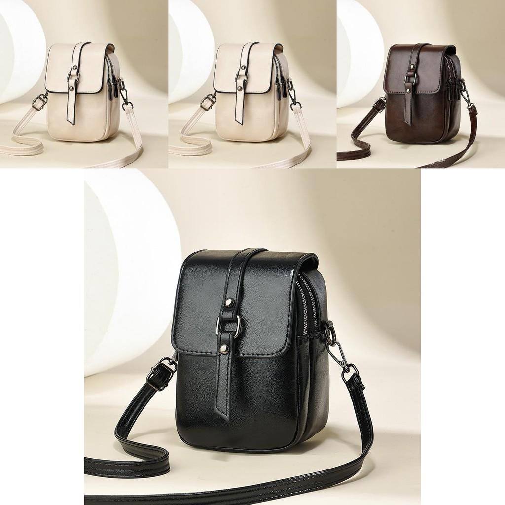 Chic Urban Minimalist Pu Leather Mini Handbag With Secure Zipper For Phone And Coins