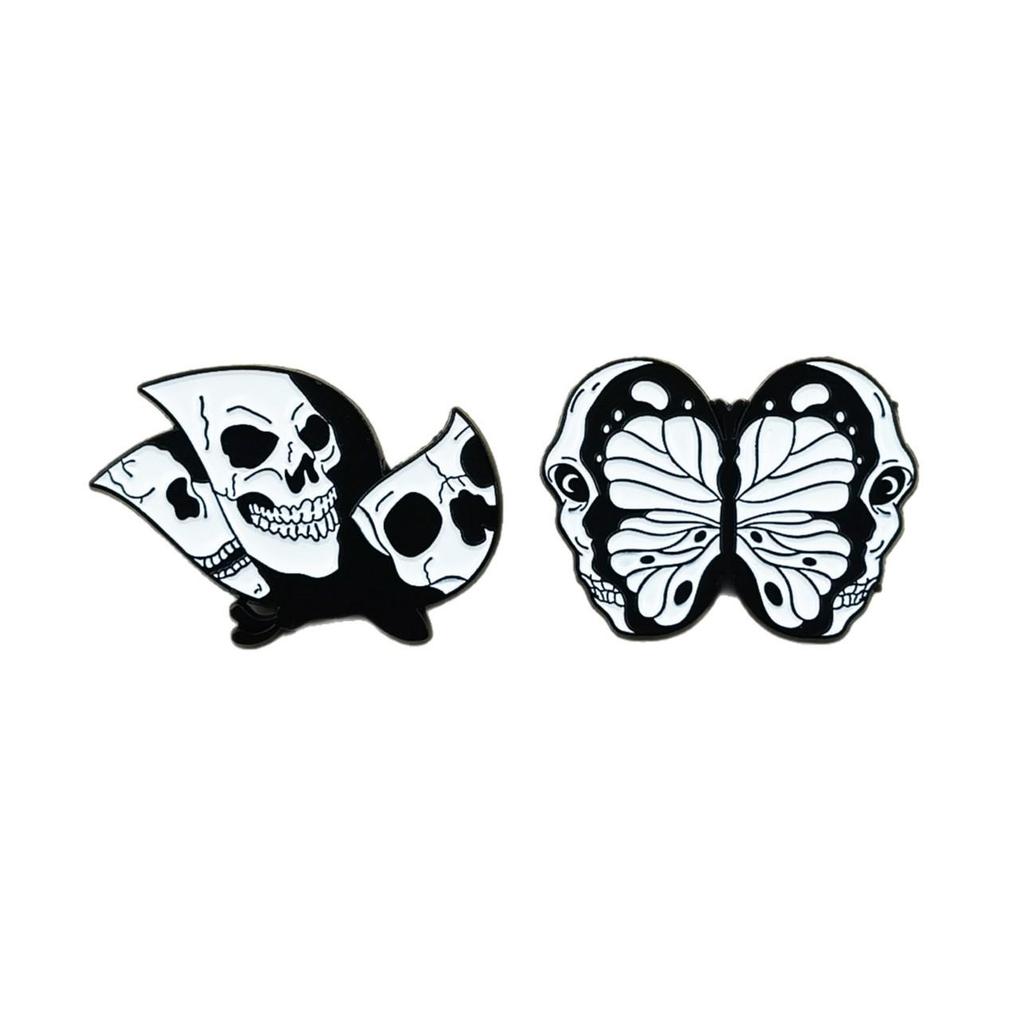 Punk Skull Brooch: Creative Halloween Costume Pin, Versatile Metal Badge