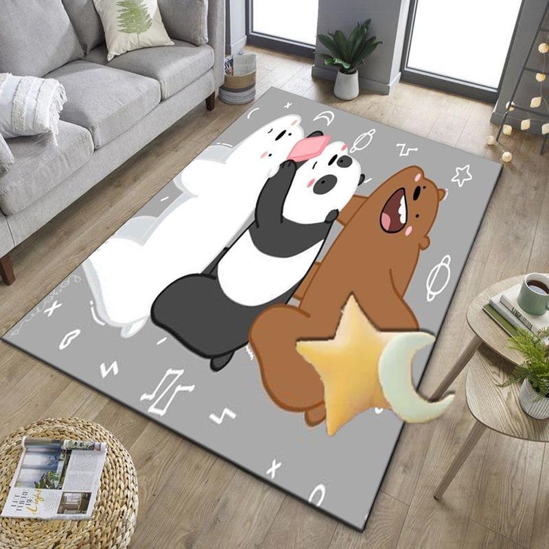 Bears Friends Adventure Office Rug Chair Mat, Game Carpet, Suitable for Front Door, Bedroom, Living Room, Desk, Holiday Gift