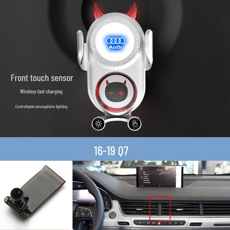 Wireless Charging Car Holder for A6LA4Q5LQ3: Auto-Clamping and Navigation